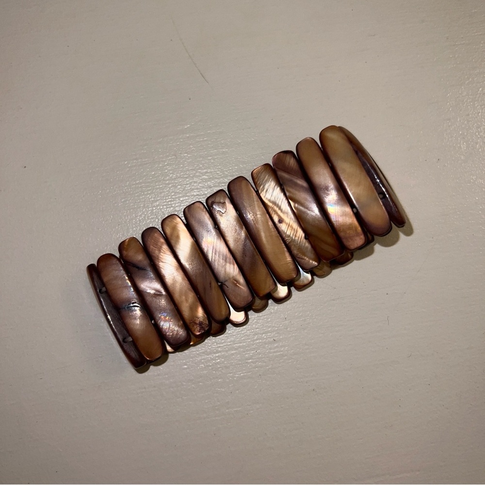 Vintage Brown Abalone Shell Bracelet
